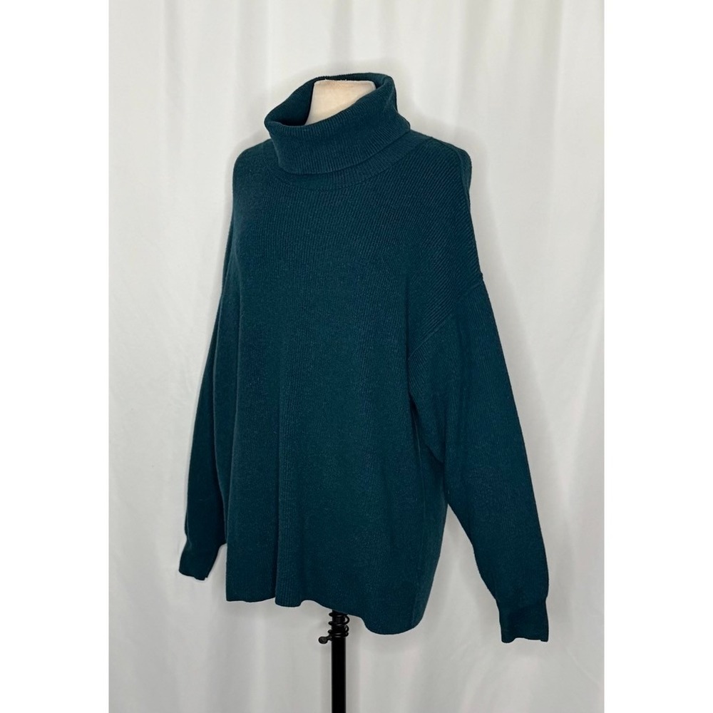 Free People Softly Structured Solid Teal Sweater … - image 7